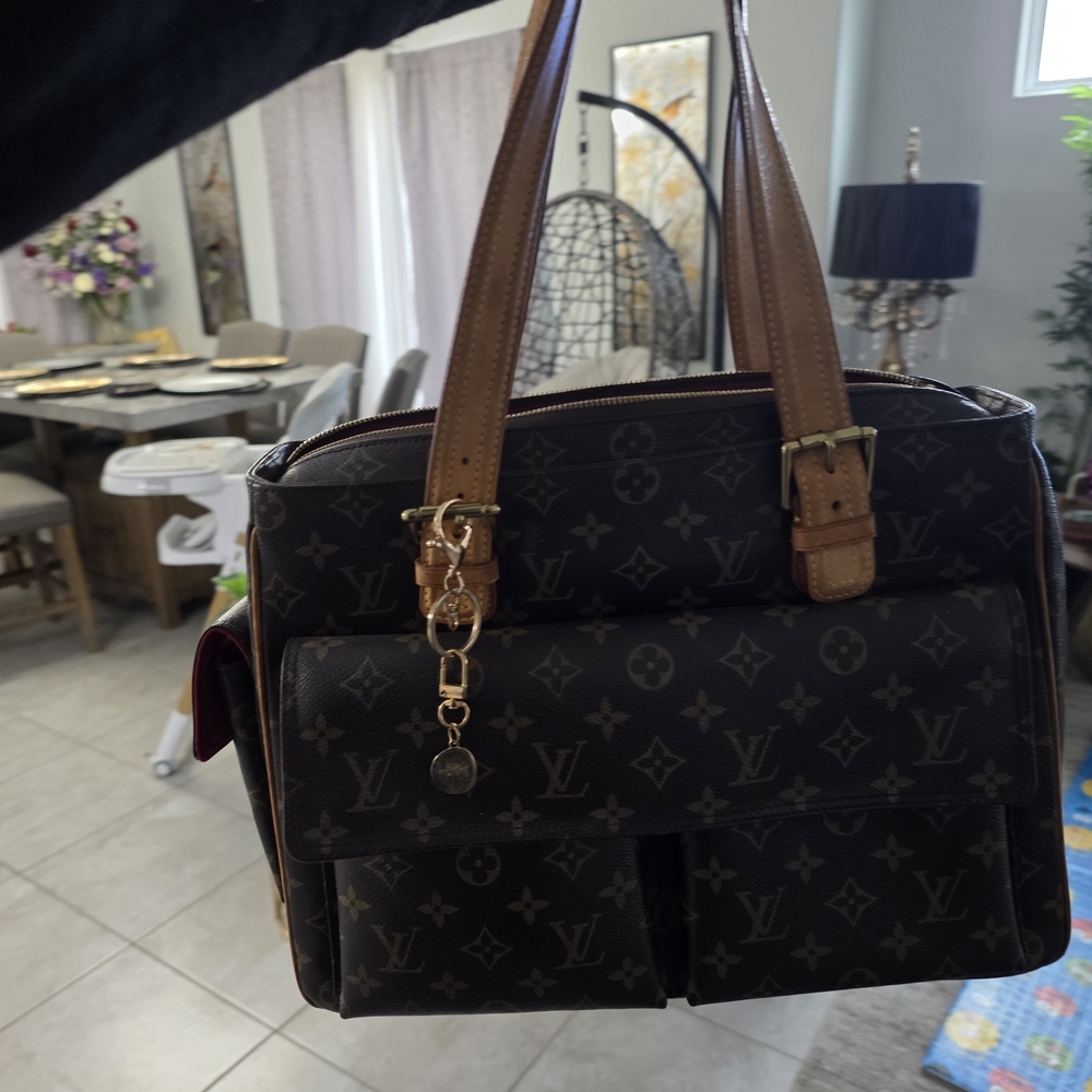 Louis Vuitton Black and Brown Monogram Shoulder Bag